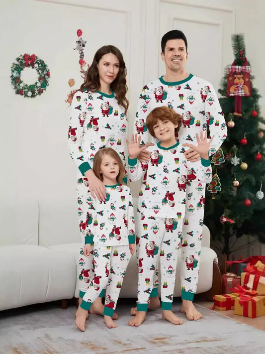 2025 Couples Christmas Family Matching Pajamas Set Mother Kids Clothes Christmas Pajamas For Family Clothing Set