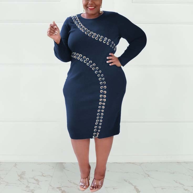 Plus Size Full Sleeve Bodycon Dress